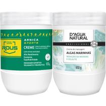Kit massagem relaxante algas marinhas arnica sports dágua natural Kit massagem relaxante algas marinhas arnica sports dágua natural