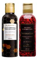 Kit Massagem Sensual: Óleo Corporal Mel Exótico + Óleo Corporal Sensualize Kit Massagem Sensual: Óleo Corporal Mel Exótico + Óleo Corporal Sensualize