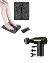 Kit Massagem Tapete Pulso Elétrico Pés E Massageador 4x1 Costas Kit Massagem Tapete Pulso Elétrico Pés E Massageador 4x1 Costas