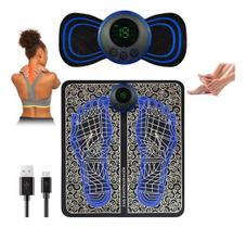 Kit Massagem Terapêutica: Tapete e Mini Massageador Elétrico para Alívio das Tensões Kit Massagem Terapêutica: Tapete e Mini Massageador Elétrico para Alívio das Tensões