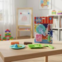 Kit Massinha 05 peças Cortador Molde Criança Brinquedo Slime Sensorial Massa Modelar Desenvolvimento Infantil