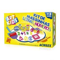 Kit massinha Acrilex art kids letras e números