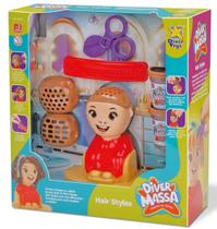 Kit Massinha Cabelereiro Hair Style Cabelo Maluco 8353- Divertoys Kit Massinha Cabelereiro Hair Style Cabelo Maluco 8353- Divertoys