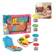 Kit Massinha Café Da Manhã 4 Potes Acessórios Divertoys
