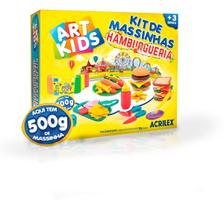 Kit Massinha De Modelar Criativa Hamburgueria 27 pcs Acrilex