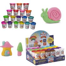 Kit Massinha De Modelar Infantil Escolar 48 Cores Colorida 50g Cada Criatividade Brinquedo Educativo Diver Massa Criança Presente Menino Menina