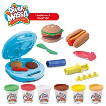 Kit massinha de modelar - lanchonete faça lanche de massinha - Divertoys