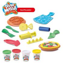 Kit massinha de modelar - pizzaria profissão pizzaiolo - Divertoys