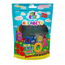 Kit Massinha De Modelar Soft Alfabeto Com Moldes 3D Infantil