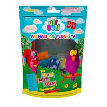 Kit Massinha de Modelar Soft Animais Da Floresta Com Moldes