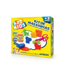 Kit Massinha De Modelar Soft Com Molde Acrilex 300G Art Kids