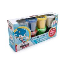 Kit Massinha de Modelar Sonic c/ Potes e Moldes - Caixa c/336g 6 und + 2 Moldes Leonora - 10386 Kit Massinha de Modelar Sonic c/ Potes e Moldes - Caixa c/336g 6 und + 2 Moldes Leonora - 10386
