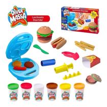 kit Massinha Lanchonete Divertida Brinquedo Infantil Massa Modelar Colorida envio imediato