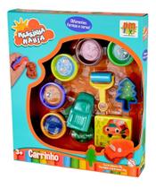 Kit Massinha Mania Carrinho 5 Potes Com Moldes Para Modelar