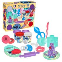 Kit Massinha Stitch Disney Com 4 Massinhas + Acessórios De Confeitaria Para Crianças Brincarem De Fazer Doces - Cotiplás Kit Massinha Stitch Disney Com 4 Massinhas + Acessórios De Confeitaria Para Crianças Brincarem De Fazer Doces - Cotiplás