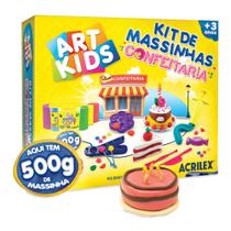 kit massinhas confeitaria art kids acrilex 500g