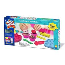 Kit massinhas moldes peças conjunto confeitaria divertida diver toys divertoys diver massa