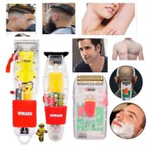 Kit Master top 03 maquinas cortar cabelo acabamento barbeador shaver Wmark