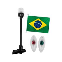 Kit Mastro de Popa com Olho de Tubarão e Bandeira do Brasil - Stella Boats