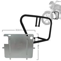 Kit Mata Cachorro Preto + Suporte Protetor De Placa Aço Mercosul