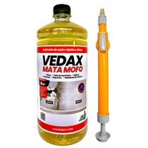 Kit Mata Mofo 1L Vedax + Pulverizador Aplicador Bolor Antimofo Não Volta Parede Teto BanheiroGuardaRoupa