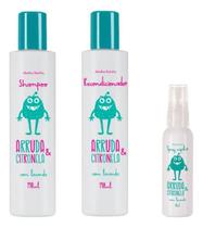 Kit Mata Piolho Lendeas Shampoo Recondicionador e Spray Abelha Rainha