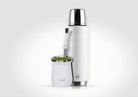 KIT Mate - Térmica 1L Rig + Cuia Ximba + Bomba - Branco KIT Mate - Térmica 1L Rig + Cuia Ximba + Bomba - Branco
