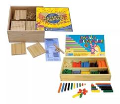 Kit Material Dourado 611 Peças E Escala Cuisenaire 294 Peças