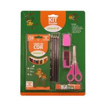 Kit Material Escolar 20 Peças Itens Básicos Aulas