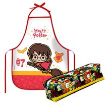 Kit Material Escolar Avental P/ Artes Com Estojo Harry Potter - Dac