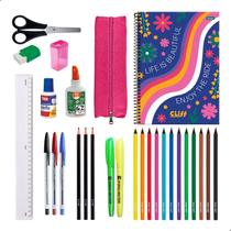 Kit Material Escolar Cadernos 15 Matérias + Itens Masculino Kit Material Escolar Cadernos 15 Matérias + Itens Masculino