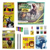 Kit Material Escolar com 60 itens Criança Pré Escola Masculino Pintura Criatividade Aluno Menino Pintar Color Desenhar Kit Material Escolar com 60 itens Criança Pré Escola Masculino Pintura Criatividade Aluno Menino Pintar Color Desenhar
