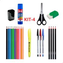 Kit Material Escolar Completo Com 4 Opções Diferentes - Kit Material Escolar Completo Com 4 Opções Diferentes -