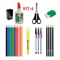 Kit Material Escolar Completo Com 4 Opções Diferentes -