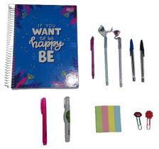 Kit Material Escolar Feminino Faculdade / Ensino Médio