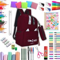 Kit Material Escolar Feminino Juvenil Ensino Médio Completo