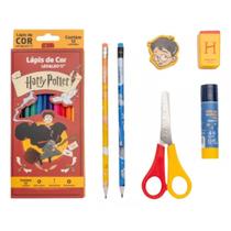 Kit Material Escolar Harry Potter Completo Com Lápis De Cor