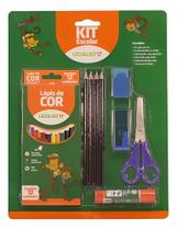 Kit Material Escolar Infantil 24 Itens Lápis De Cor Leo&leo Kit Material Escolar Infantil 24 Itens Lápis De Cor Leo&leo
