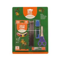 Kit Material Escolar Infantil 24 Itens Lápis De Cor Leo&leo Kit Material Escolar Infantil 24 Itens Lápis De Cor Leo&leo
