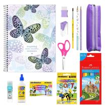 Kit Material Escolar Infantil Caderno Universitário Top 13It Kit Material Escolar Infantil Caderno Universitário Top 13It