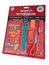 Kit material escolar Lápis Borracha Tesoura Cola Lápis Kit material escolar Lápis Borracha Tesoura Cola Lápis