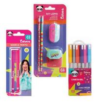 Kit Material Escolar Luluca Com 2 Lápis+Borracha+Apontador+6Canetas Coloridas Kit Material Escolar Luluca Com 2 Lápis+Borracha+Apontador+6Canetas Coloridas