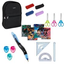 Kit Material Escolar Para Canhoto 7 Itens Exclusivos