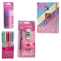 Kit Material Escolar Rebecca Bonbon 2Lápis+Borracha+Apontador+6 Canetas Coloridas+Marca Texto+Cadern Kit Material Escolar Rebecca Bonbon 2Lápis+Borracha+Apontador+6 Canetas Coloridas+Marca Texto+Cadern