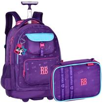 Kit Material Escolar Rebecca Bonbon Mochila de Rodinhas Estojo 36 Pens para Caneta Lápis Alças Acolchoadas Resistente Kit Material Escolar Rebecca Bonbon Mochila de Rodinhas Estojo 36 Pens para Caneta Lápis Alças Acolchoadas Resistente