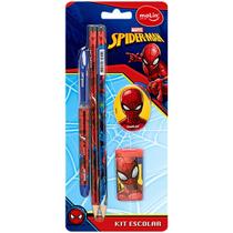 Kit Material Escolar Spiderman Aranha 5 Pçs Molin Infantil