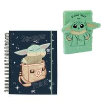 Kit Material Escolar Star Wars Disney Caderno Smart Universitário e de Anotações Pelúcia Fluffly TOP
