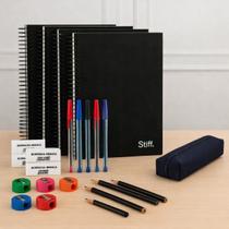 Kit Material Escolar Universitário Básico 8 Itens 2026