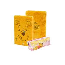 Kit Material Escolar Ursinho Pooh 1 Estojo Grande e Caderno Anotações Pelúcia Fluffy Volta as Aulas Kit Material Escolar Ursinho Pooh 1 Estojo Grande e Caderno Anotações Pelúcia Fluffy Volta as Aulas