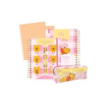 Kit Material Escolar Ursinho Pooh com Estojo Grande 1 Caderno Smart Universitário e Refil de Folhas Kit Material Escolar Ursinho Pooh com Estojo Grande 1 Caderno Smart Universitário e Refil de Folhas